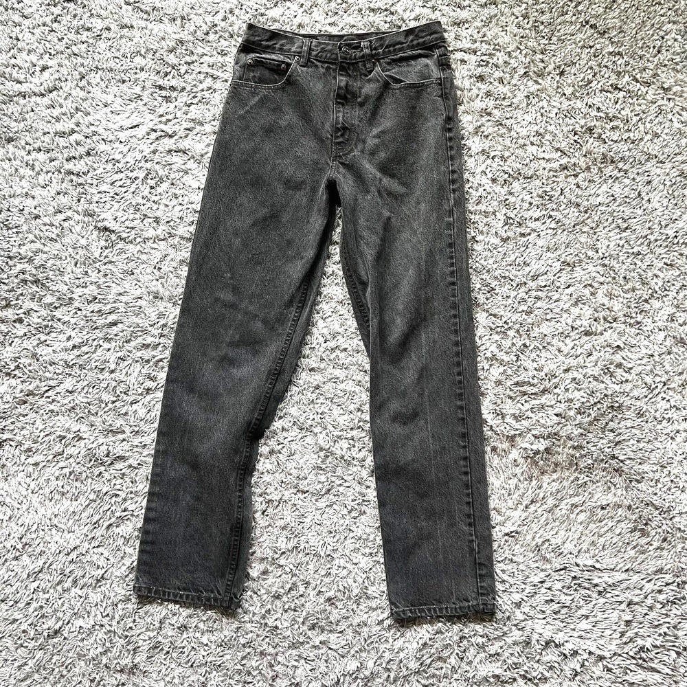 Solo 3 Semore‎ Jeans Mens 30x32 (28x31) Faded Black Paper Tag Vintage Y2K Slim